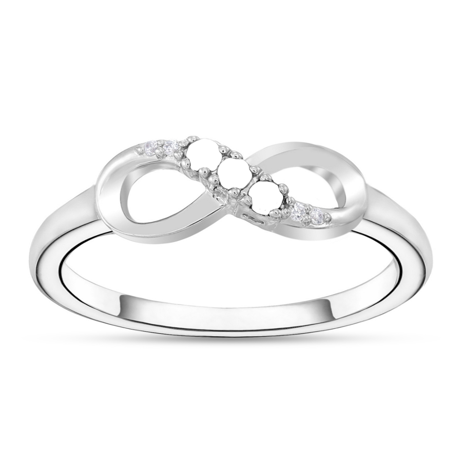 Mother's Gemstone and Diamond Accent Infinity Ring (3-5 Stones